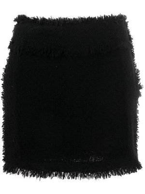 Alberta Ferretti tweed-design mini skirt - Black