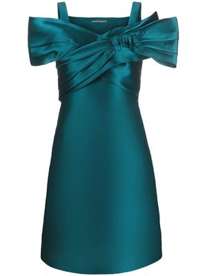 Alberta Ferretti V-neck short dress - Blue