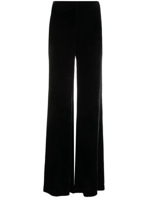 Alberta Ferretti velvet high-waist trousers - Black
