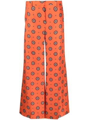 Alberto Biani all-over-print trousers - Orange
