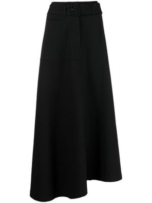 Alberto Biani belted asymmetric skirt - Black