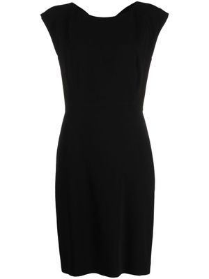 Alberto Biani cap-sleeve fitted dress - Black