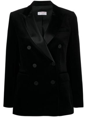 Alberto Biani contrasting-lapel double-breasted blazer - Black