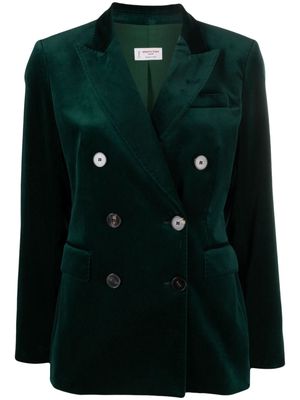 Alberto Biani double-breasted velvet blazer - Green
