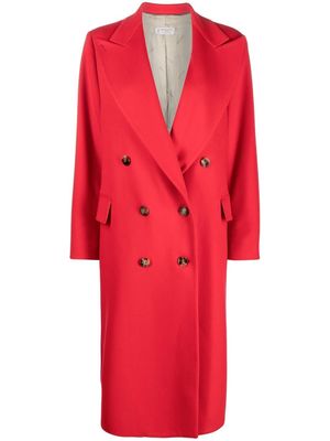 Alberto Biani double breasted virgin wool coat - Red