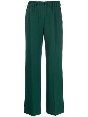 Alberto Biani elasticated waist straight-leg trousers - Green