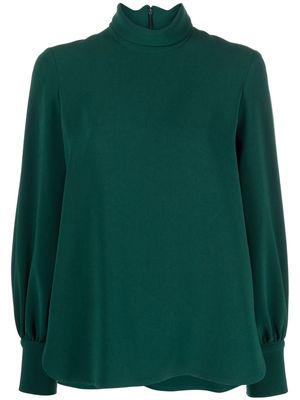 Alberto Biani roll-neck long-sleeve blouse - Green