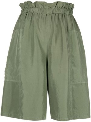 Alberto Biani silk knee-length shorts - Green