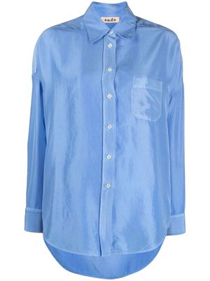 Alberto Biani silk long-sleeve shirt - Blue