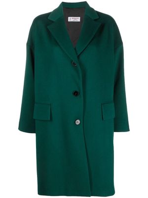Alberto Biani single breasted virgin wool coat - Green