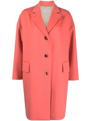 Alberto Biani single breasted virgin wool coat - Pink