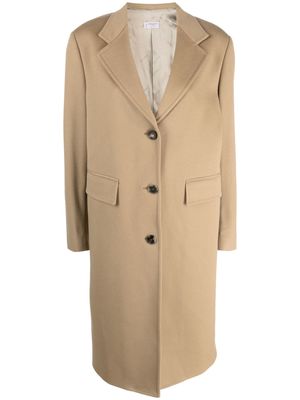 Alberto Biani single-breasted wool midi coat - Neutrals