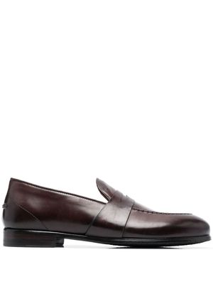 Alberto Fasciani Eva leather penny loafers - Brown