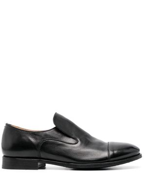 Alberto Fasciani grained-texture leather loafers - Black