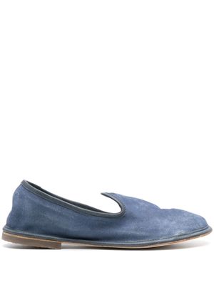 Alberto Fasciani leather-trim suede loafers - Blue