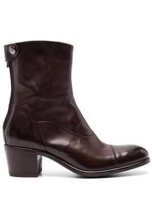 Alberto Fasciani Oxana 70mm leather ankle boots - Brown