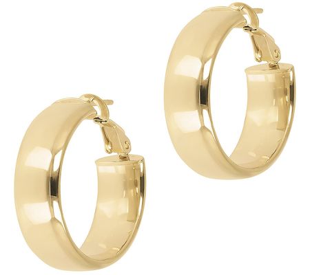 Alberto Milani Polished Round Hoop Earrings, 14 K Gold