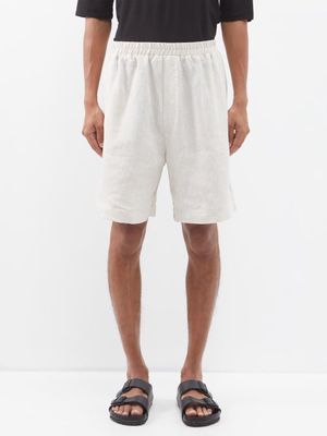 Albus Lumen - Elasticated-waist Cotton Shorts - Mens - White