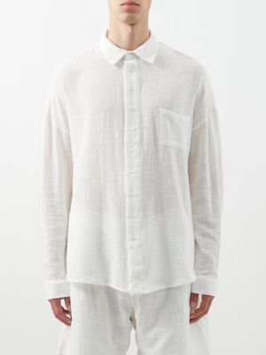 Albus Lumen - Slubbed Cotton-gauze Shirt - Mens - Cream
