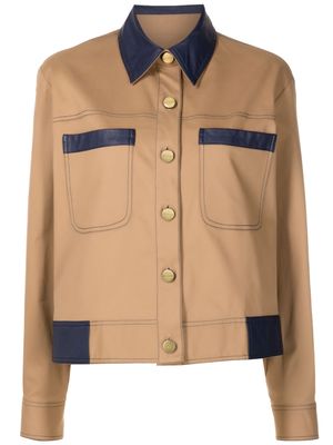 Alcaçuz button-down shirt jacket - Brown
