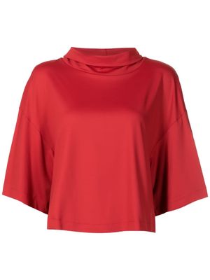 Alcaçuz drape-detail Government blouse - Red
