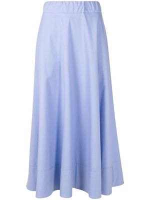 Alcaçuz high-waisted midi skirt - Blue