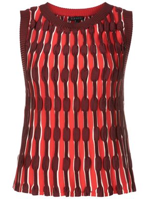 Alcaçuz sleeveless jacquard top - Red