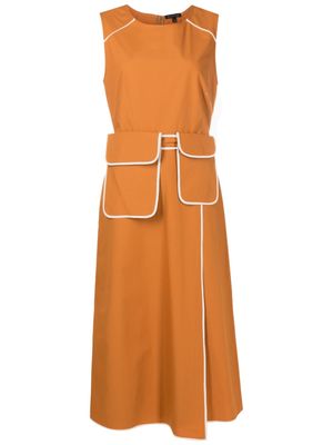 Alcaçuz Spark A-line dress - Brown