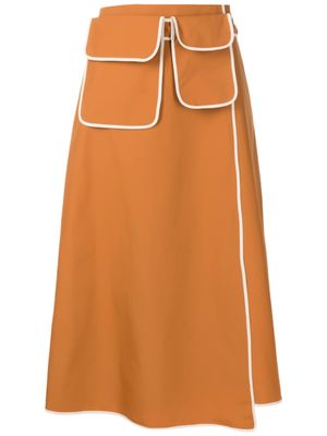 Alcaçuz Sparkle high-waisted skirt - Brown
