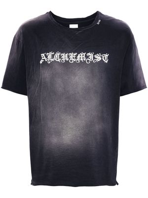 Alchemist logo-print cotton T-shirt - Blue