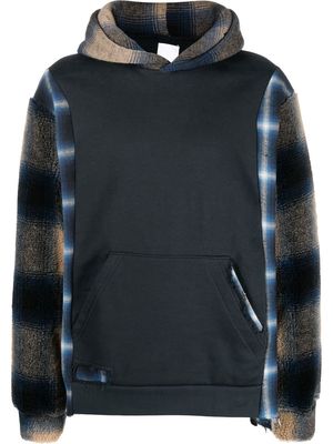 Alchemist panelled pullover hoodie - Blue