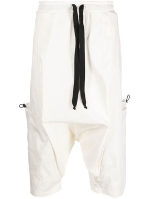 Alchemy drop-crotch drawstring trousers - White