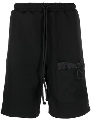 Alchemy elasticated drawstring-waist shorts - Black