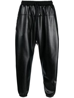 Alchemy faux-leather elastic-waist trousers - Black