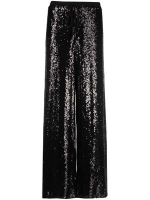Alchemy sequin-embellished wide-leg trousers - Black