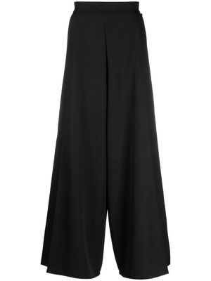 Alchemy tie-fastening wide-leg trousers - Black