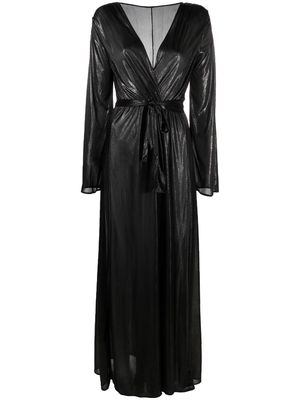 Alchemy x By Lia Aram metallic finish dress - Black