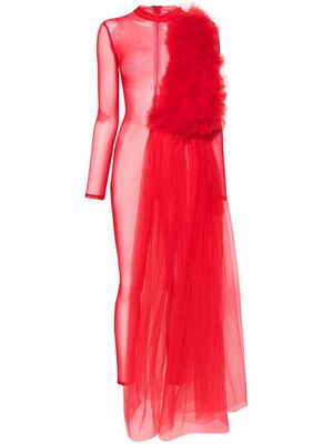 Alchemy x Lia Aram tulle jumpsuit - Red