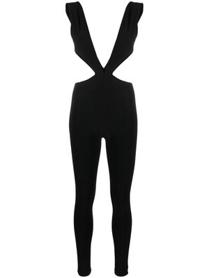 Alchemy x Lia Aram V-neck cut-out jumpsuit - Black