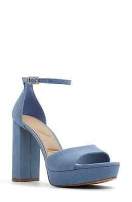 ALDO Enaegyn Ankle Strap Platform Sandal in Medium Blue