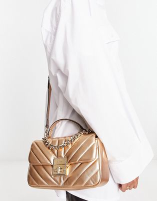 ALDO Hays bag in gold quilt with gold hardware