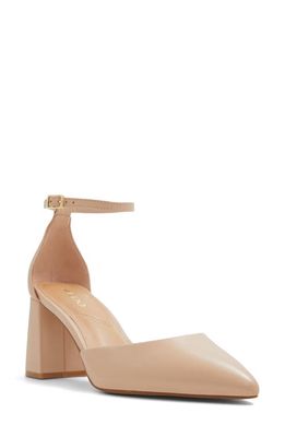 ALDO Jan Ankle Strap Pointed Toe Pump in Beige