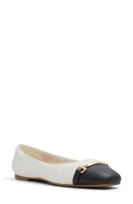 ALDO Leanne Bit Ballet Flat in White/Black