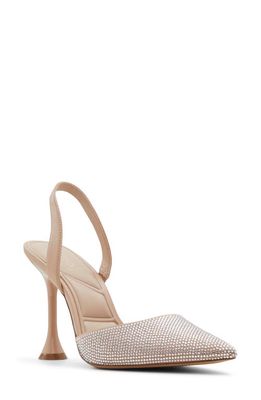 ALDO Lentils Crystal Pointed Toe Pump in Bone