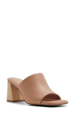 ALDO Meshka Block Heel Slide Sandal in Other Medium Beige