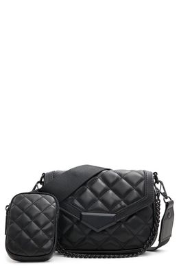ALDO Miraewinx Quilted Crossbody Bag in Black/Black