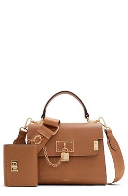 ALDO Porsha Top Handle Bag & Wallet in Light Brown