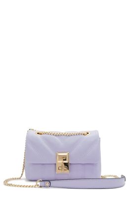 ALDO Rhilii Quilted Faux Leather Crossbody Bag in Light Purple