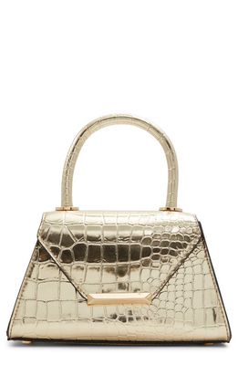 ALDO Rotanaax Faux Leather Top Handle Bag in Gold