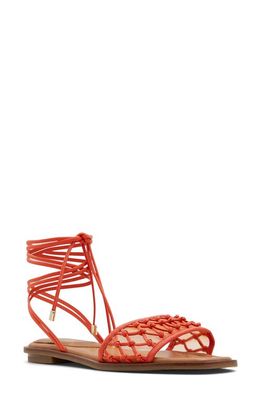 ALDO Seazen Ankle Wrap Sandal in Bright Orange